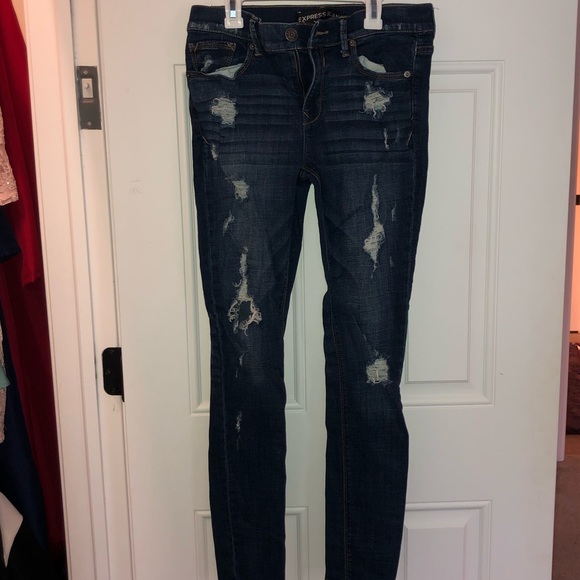 Express navy skinny jeans size 6